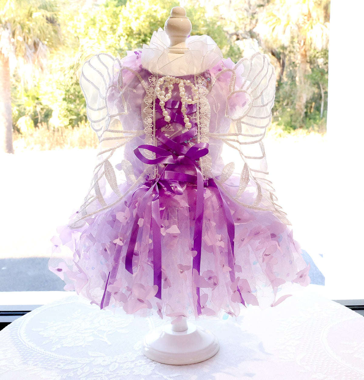 Butterfly Fairy Dog Dress with Wings