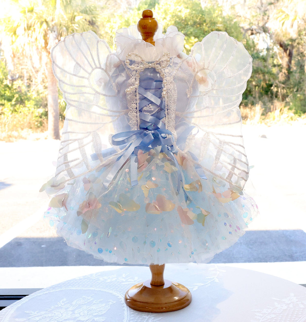 Butterfly Fairy Dog Dress with Wings
