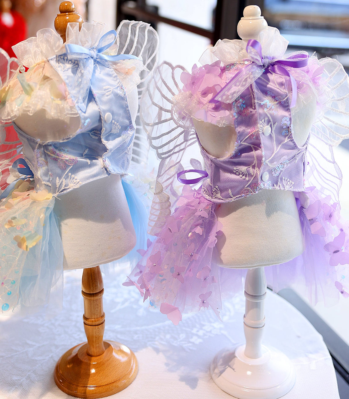 Butterfly Fairy Dog Dress with Wings