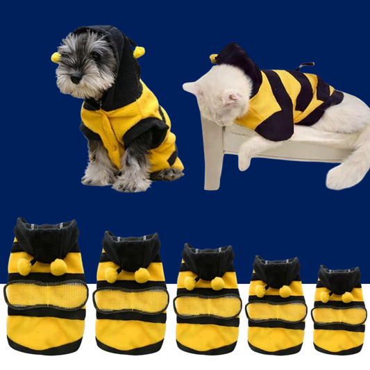 Bumblebee Fleece Hoodie for Dogs & Cats