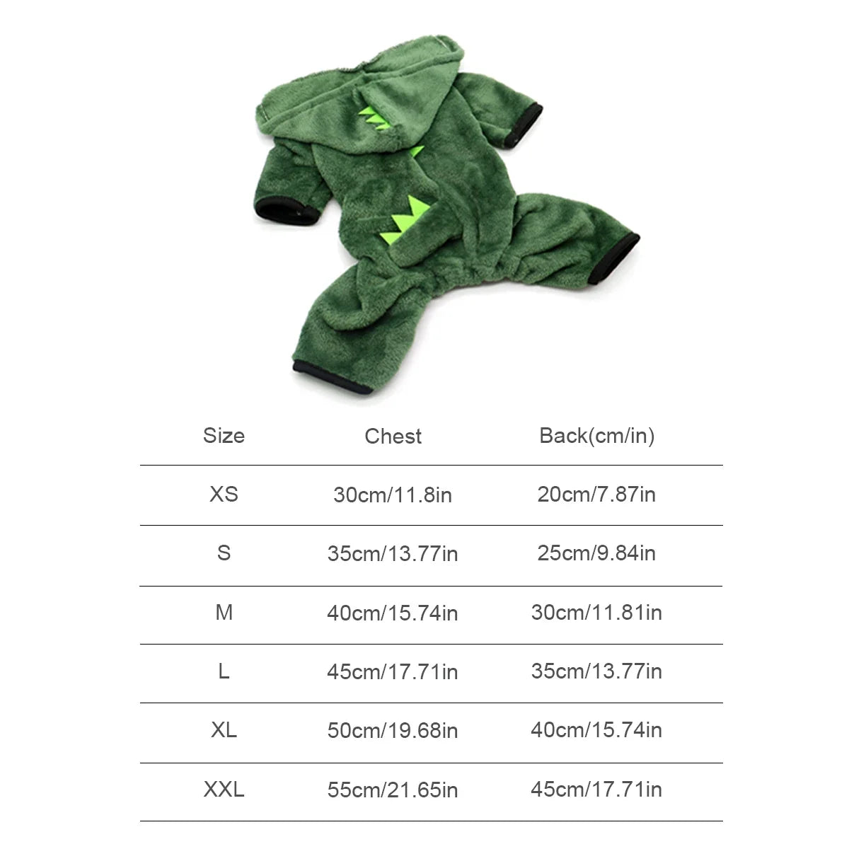 Dinosaur Fleece Costume for Dogs & Cats