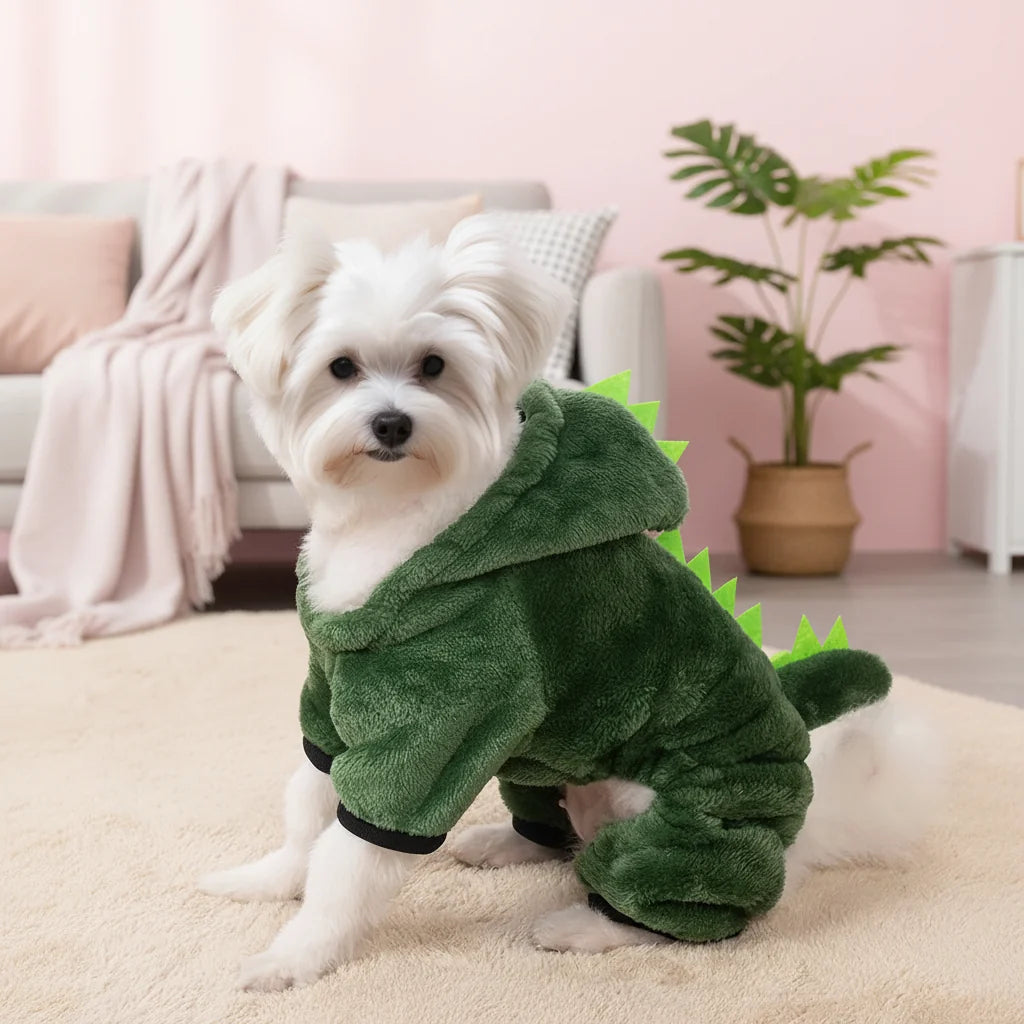 Dinosaur Fleece Costume for Dogs & Cats