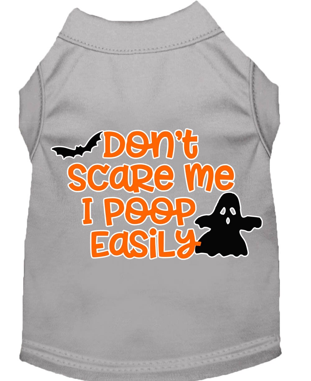 Halloween Pet Dog & Cat Shirt, "Don't Scare Me, I Poop Easily"